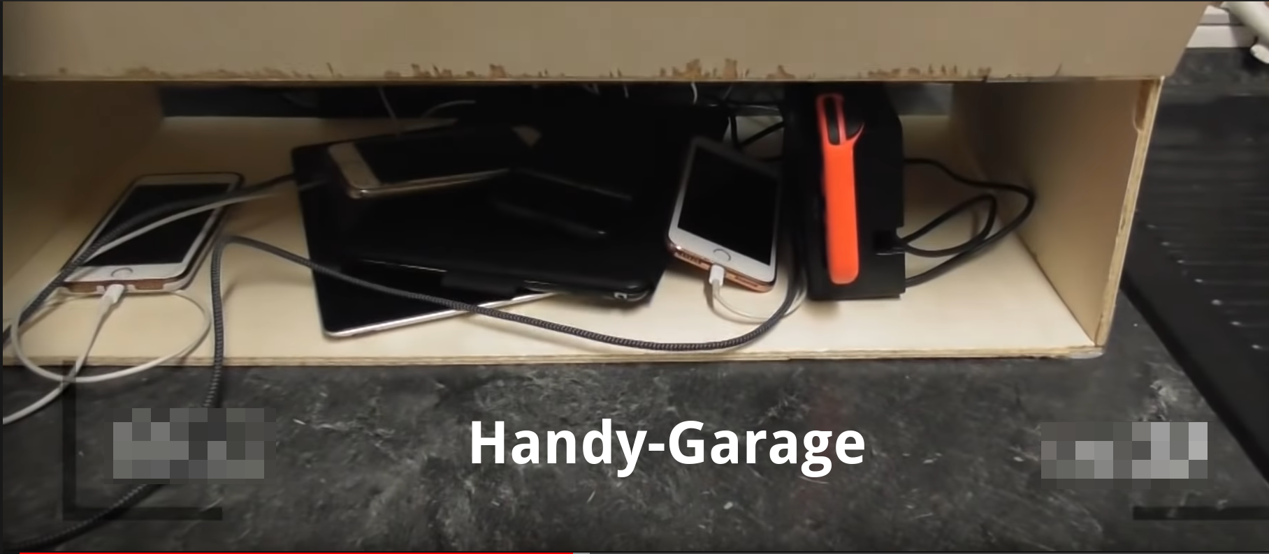 Handy-Garage des Vaters in der Youtube-Sendung
